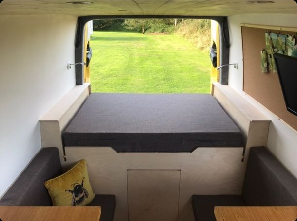 Campervan top bed cushions